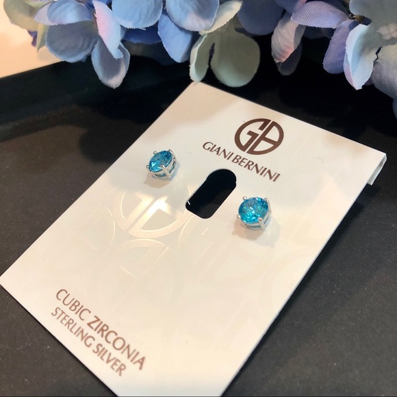 NWT✨ Aquamarine studs - Picture 1 of 2